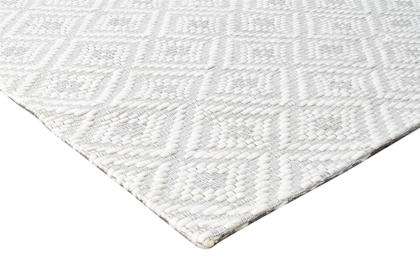 Ertha Cream Wool Rug 5' X 8' Modern Hand Woven Scandinavian Nordic   7864584732821