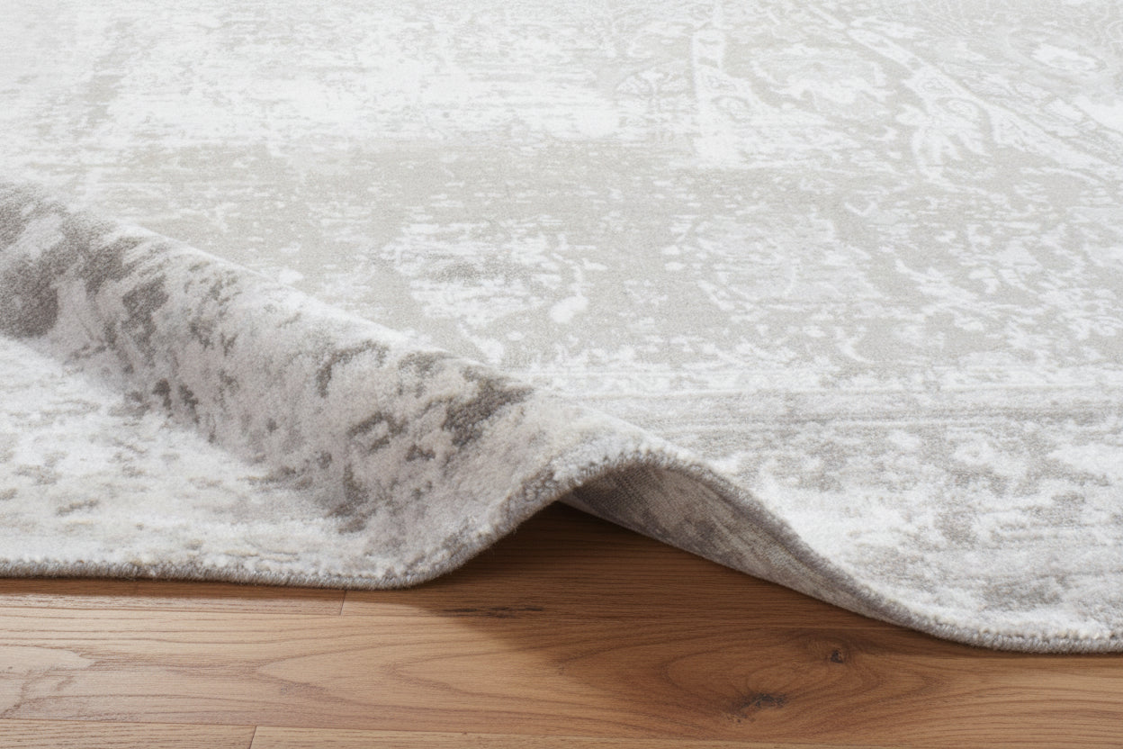 Foxen Abstract Handmade Loom Knotted Brown Gray Luxury Silk Like Viscose Wool Rug   9015874322581