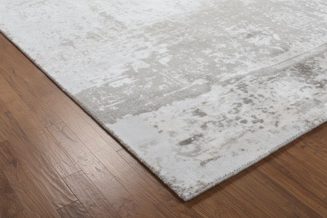 Foxen Abstract Handmade Loom Knotted Brown Gray Luxury Silk Like Viscose Wool Rug   9015874322581