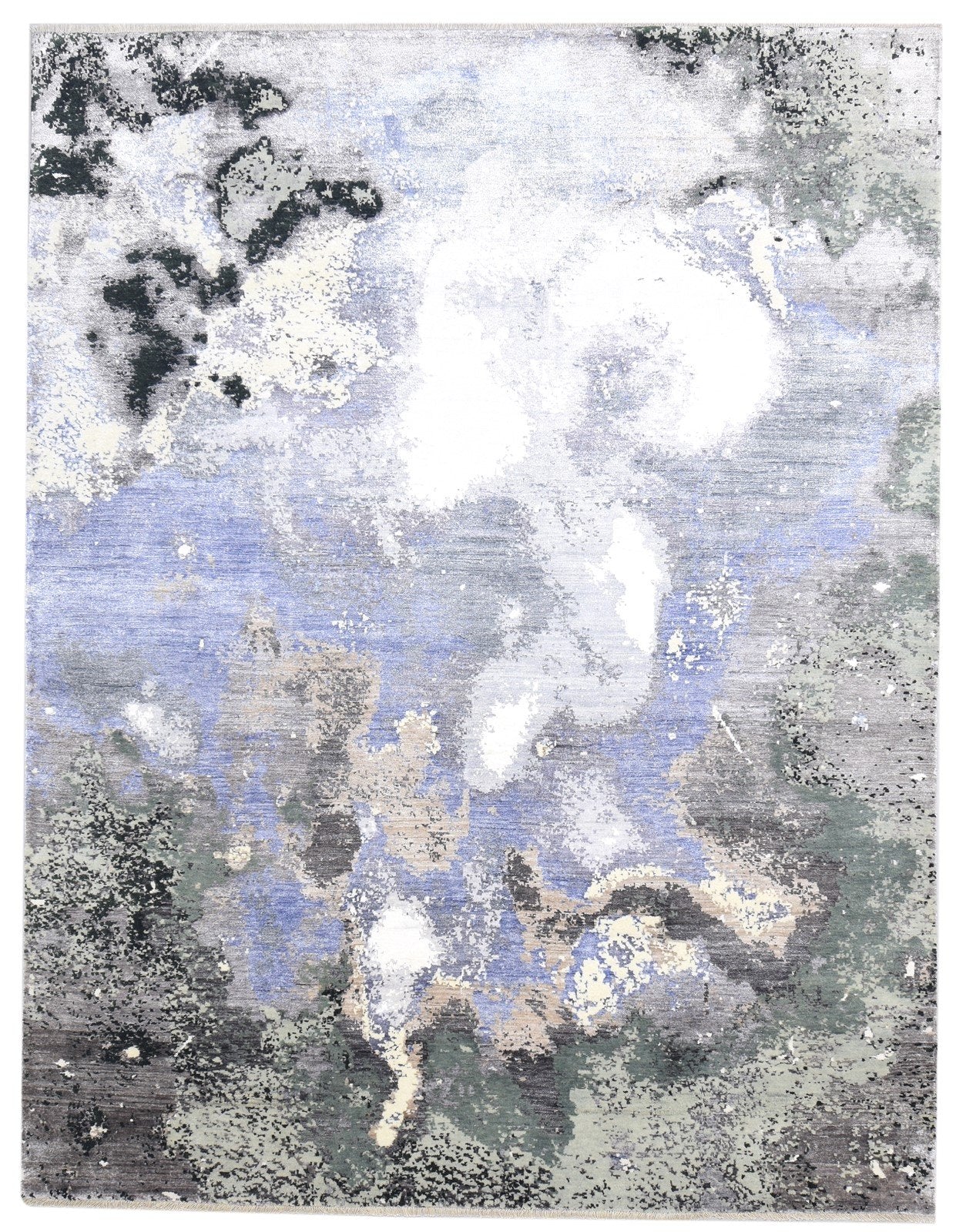 Fredericka 8' X 10' Rug Silk Grey Modern Hand Knotted Indian Oriental   7864318427285