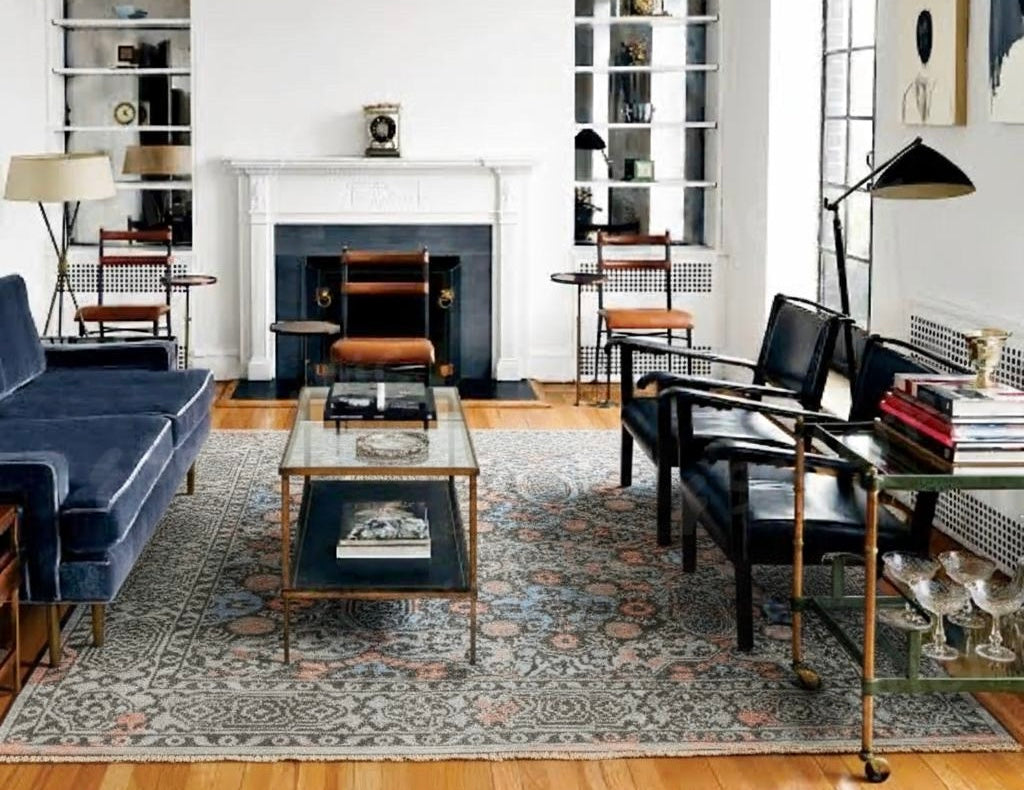 Juno Hand-Knotted Brown Colorful Modern Multicolor Floral Wool Persian Rug