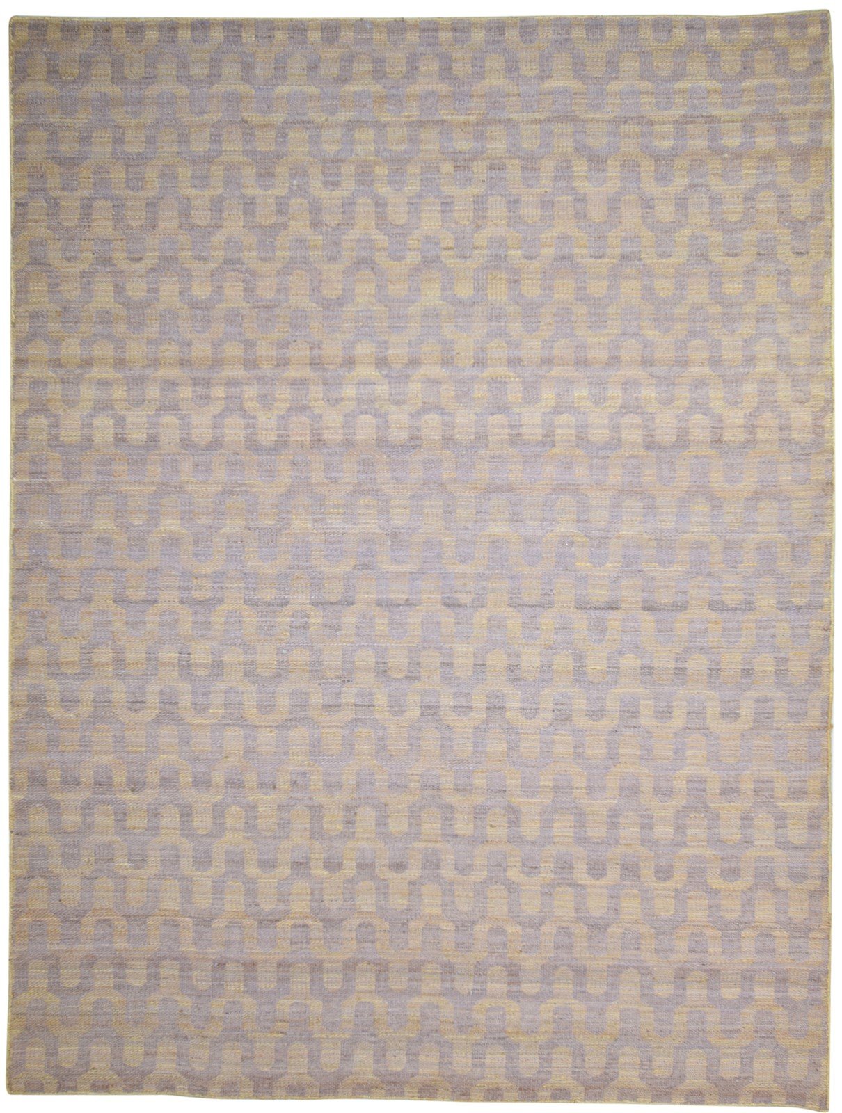 Gold Jute Rug 9' X 12' Modern Hand Woven Scandinavian Chevron Large Carpet   7864805916821