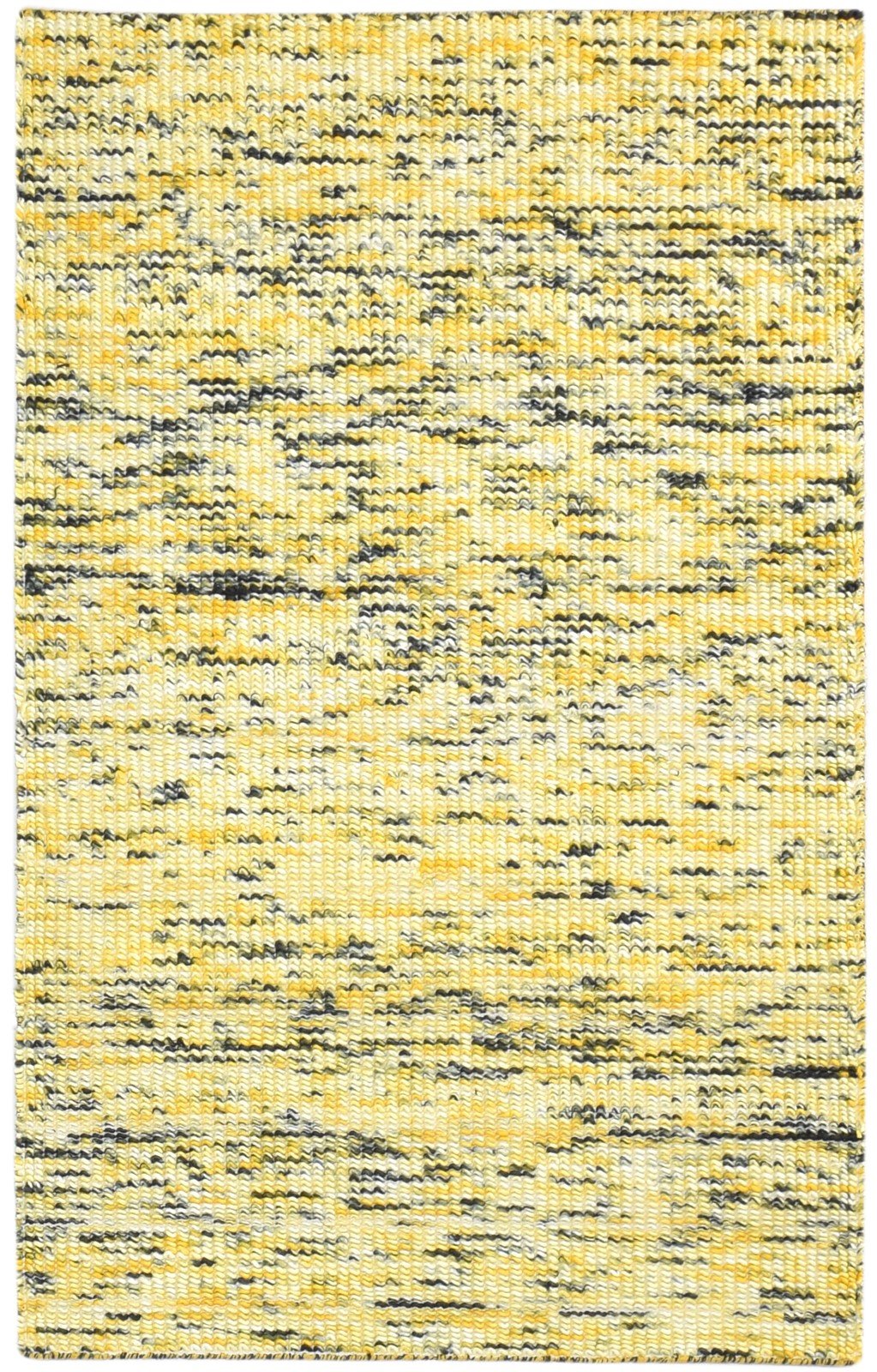 Gold Wool Rug 4' X 6' Modern Dhurrie Bohemian Solid Room Size Carpet   7865012125845