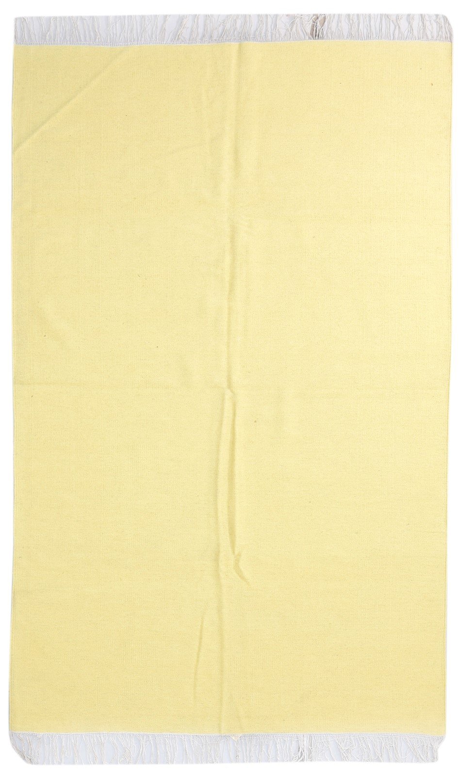 Gold Wool Rug 5' X 8' Modern Dhurrie Scandinavian Solid Room Size Carpet   7865165873301