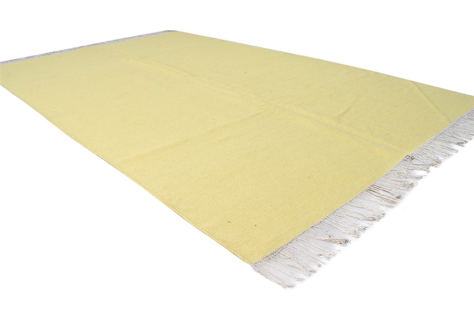 Gold Wool Rug 5' X 8' Modern Dhurrie Scandinavian Solid Room Size Carpet   7865165873301