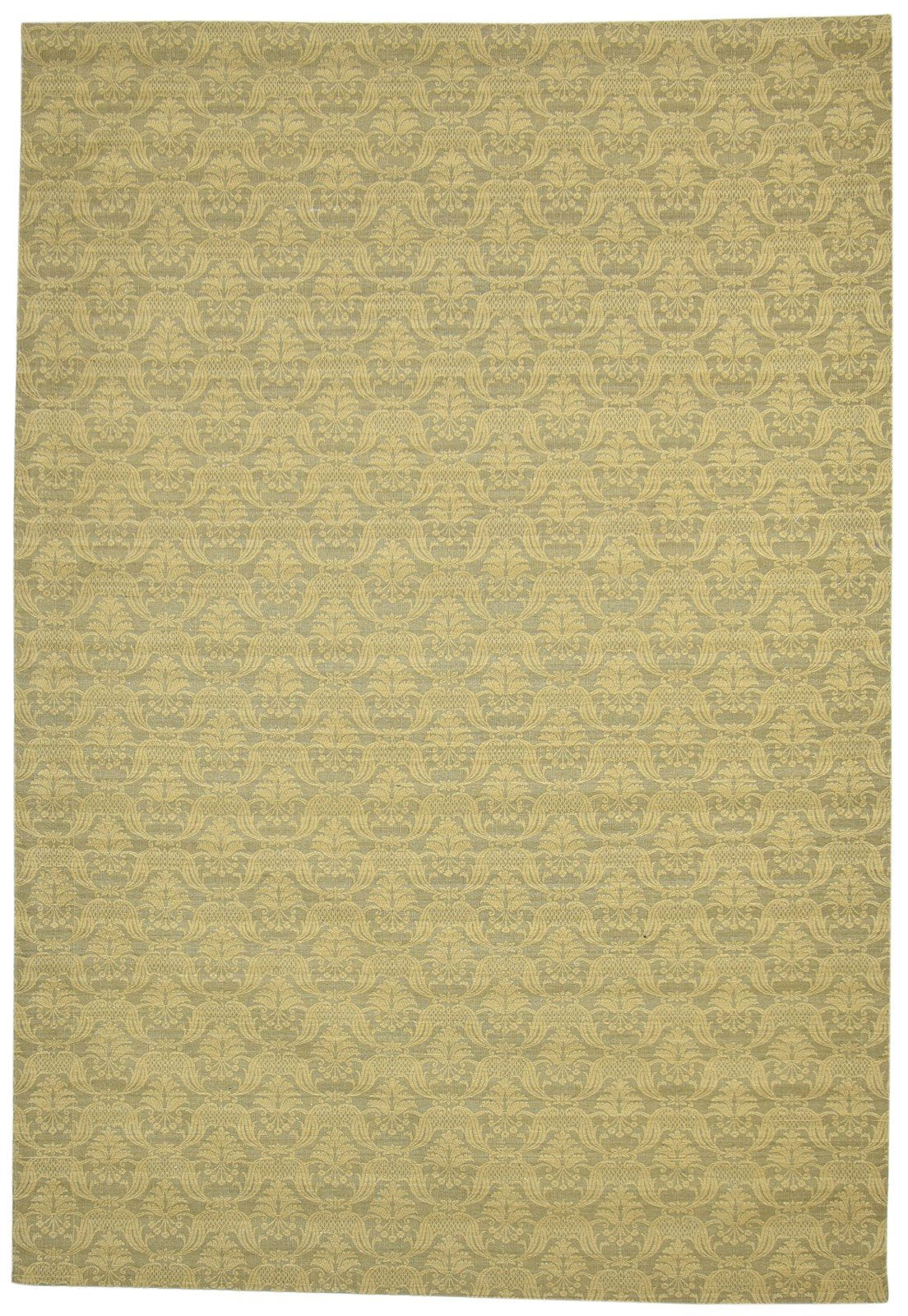 Gold Wool / Silk Rug 5X7 Modern Jacquard Loom French Damask Room Size Carpet   7864177950869