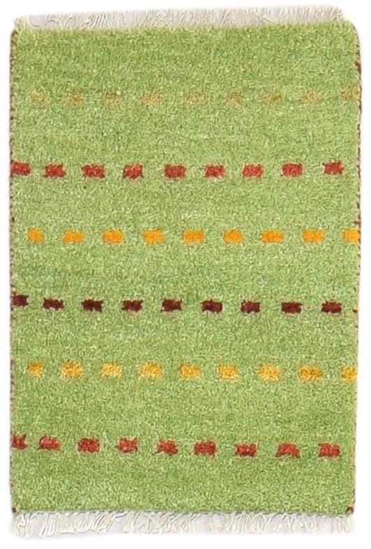 Green Wool Rug 1' X 2' Persian Hand Knotted Gabbeh Southwestern Small Carpet   7864214880405