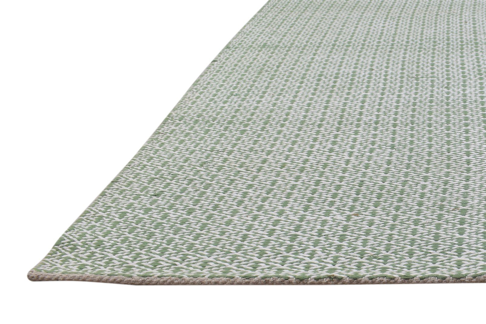 Green Wool Rug 5' X 8' Modern Dhurrie Scandinavian Trellis Room Size Carpet   7864486690965