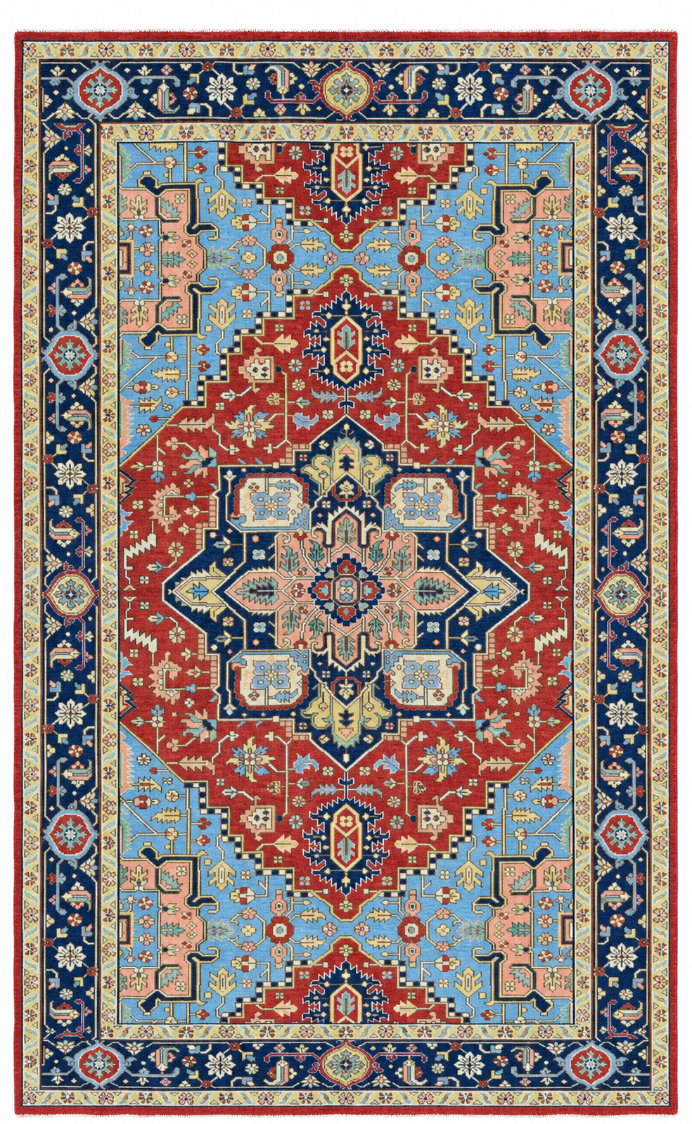 Greenwich Heriz Wool Rug Red Area Rug Persian Hand Knotted   8620210716821