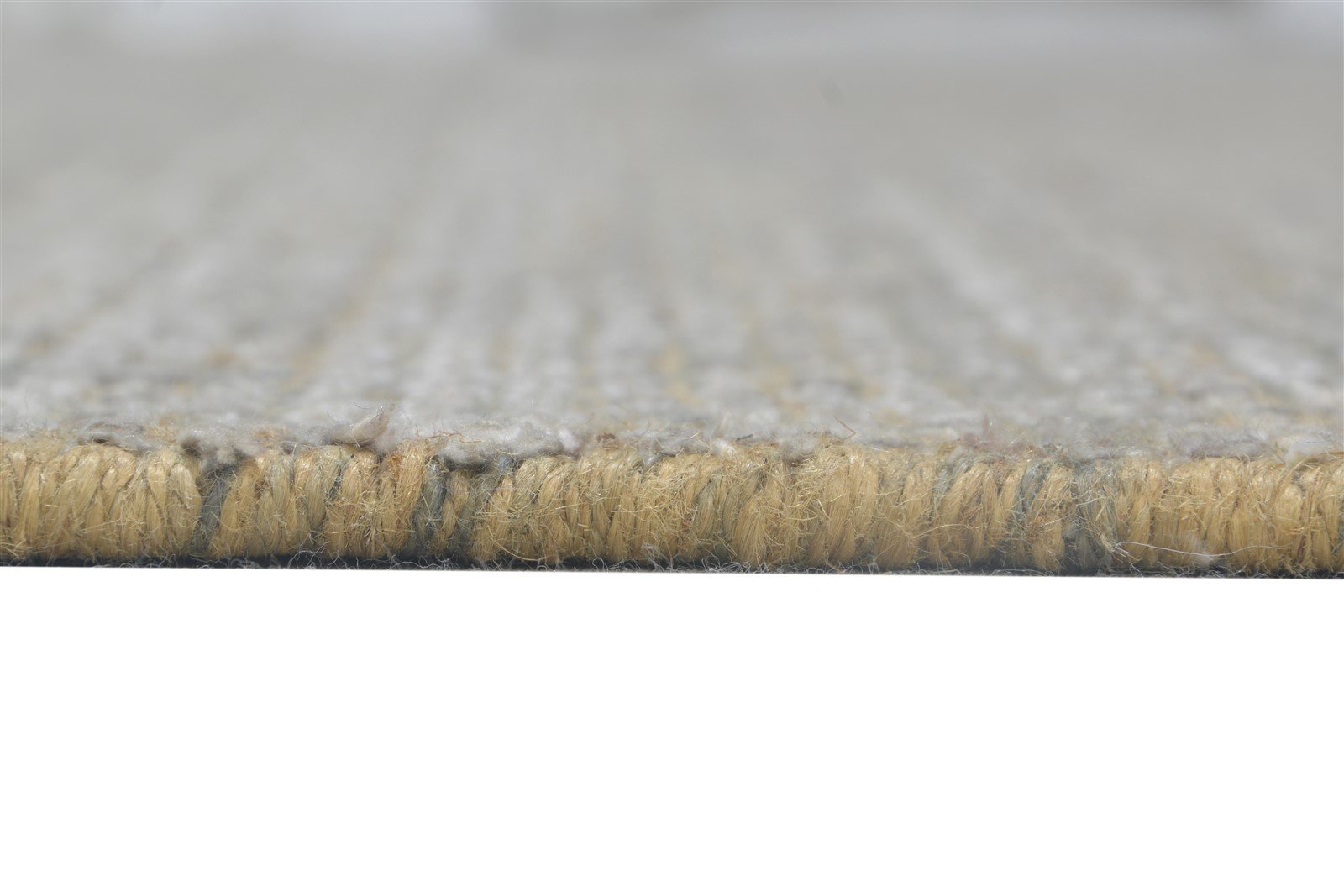Grey Jute / Silk Rug 6X9 Modern Hand Woven Scandinavian Solid Room Size Carpet   7864180342933