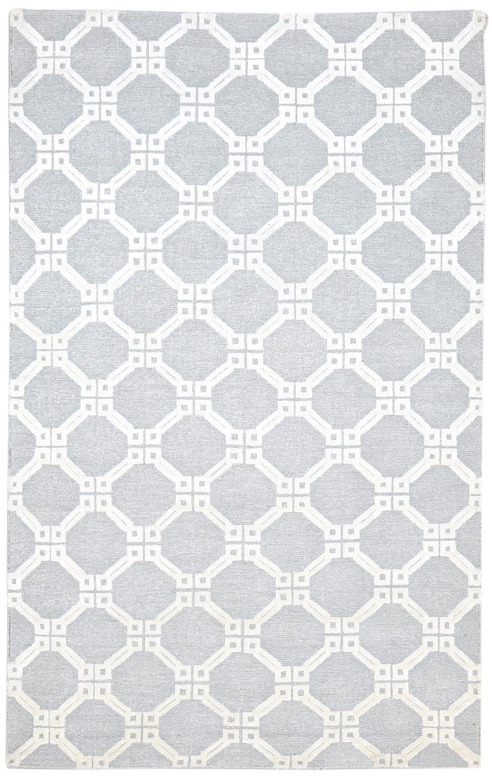 Grey Linen Rug 5' X 8' Modern Hand Knotted Moroccan Trellis Room Size Carpet   7864894423189