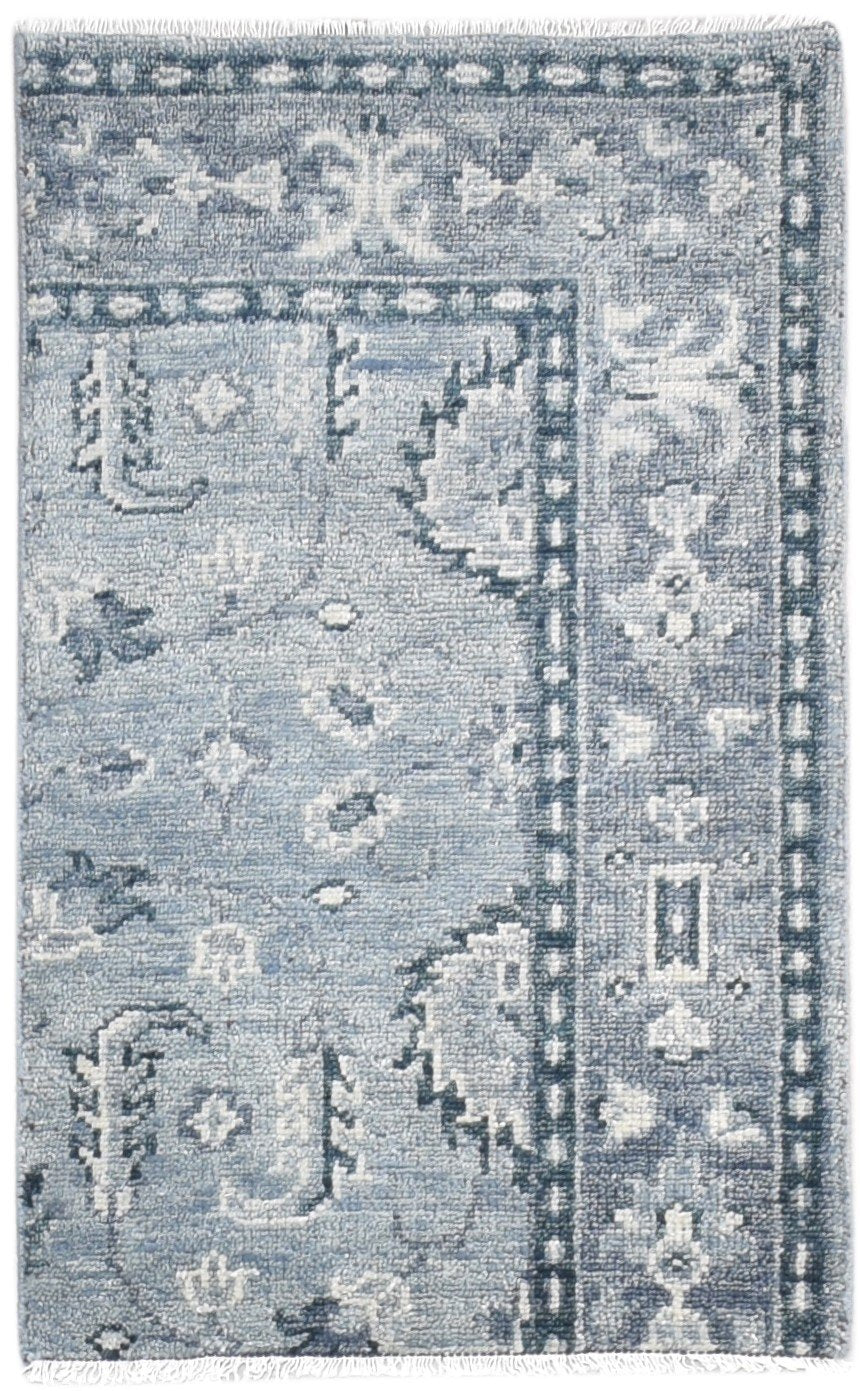 Grey New Zealand Wool Rug 3X4 Persian Hand Knotted Oushak Oriental Small Carpet   7865179406485