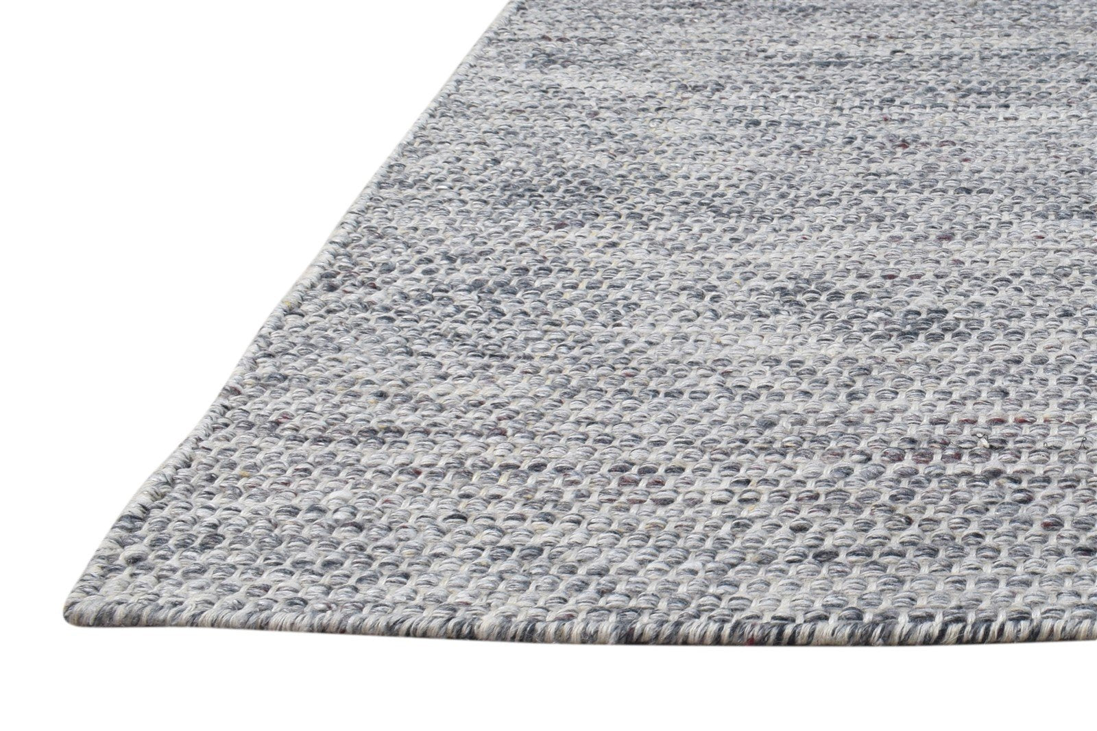 Grey Pet Yarn Rug 2' X 3' Modern Flatweave Scandinavian Solid Small Carpet   7865134219413