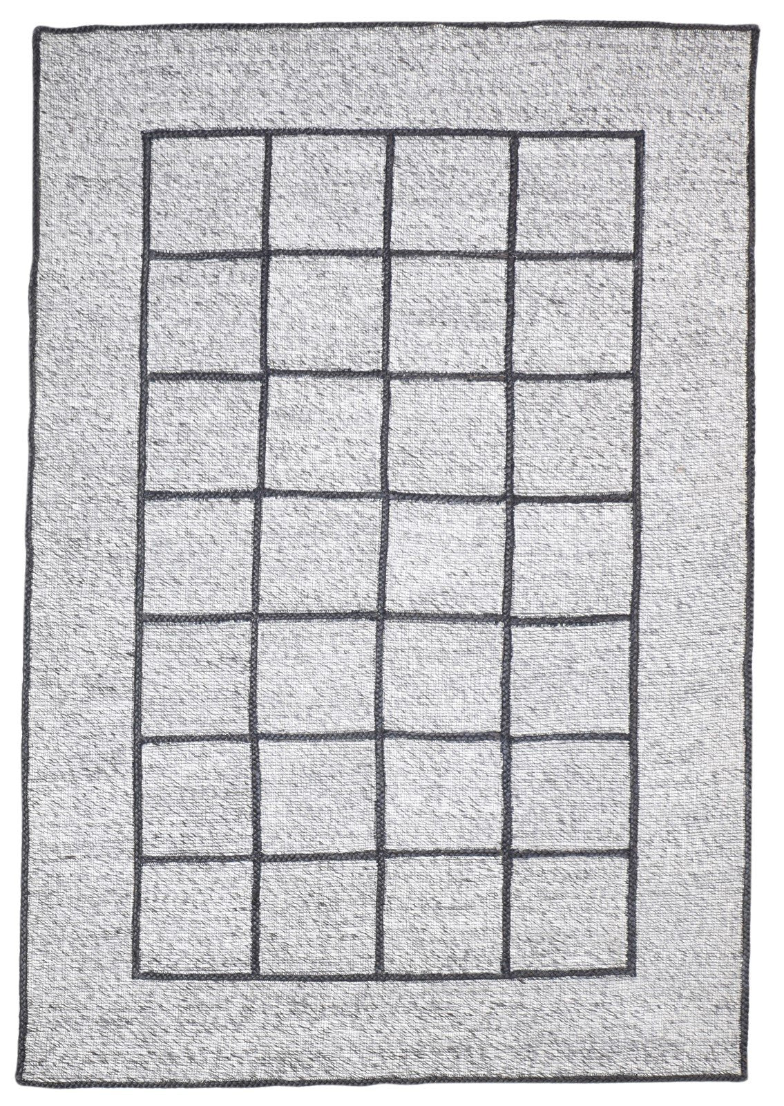 Grey Pet Yarn Rug 5X7 Modern Jacquard Loom Scandinavian Geometric Room Size   7864163991701