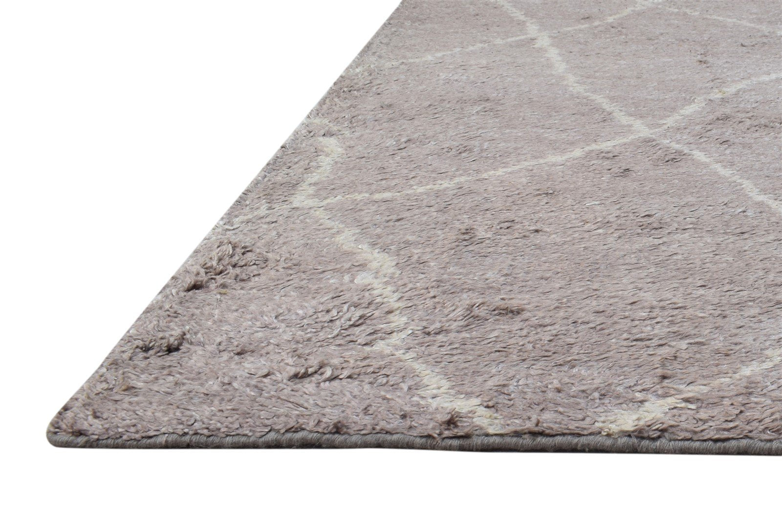 Grey Rayon From Bamboo Rug 8X10 Modern Hand Knotted Moroccan Abstract Large   7864788975765