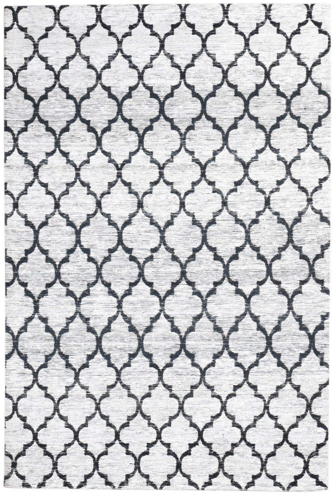Grey Silk Rug 5' X 7' Modern Hand Woven Moroccan Scroll Tile Room Size Carpet   7864666292373