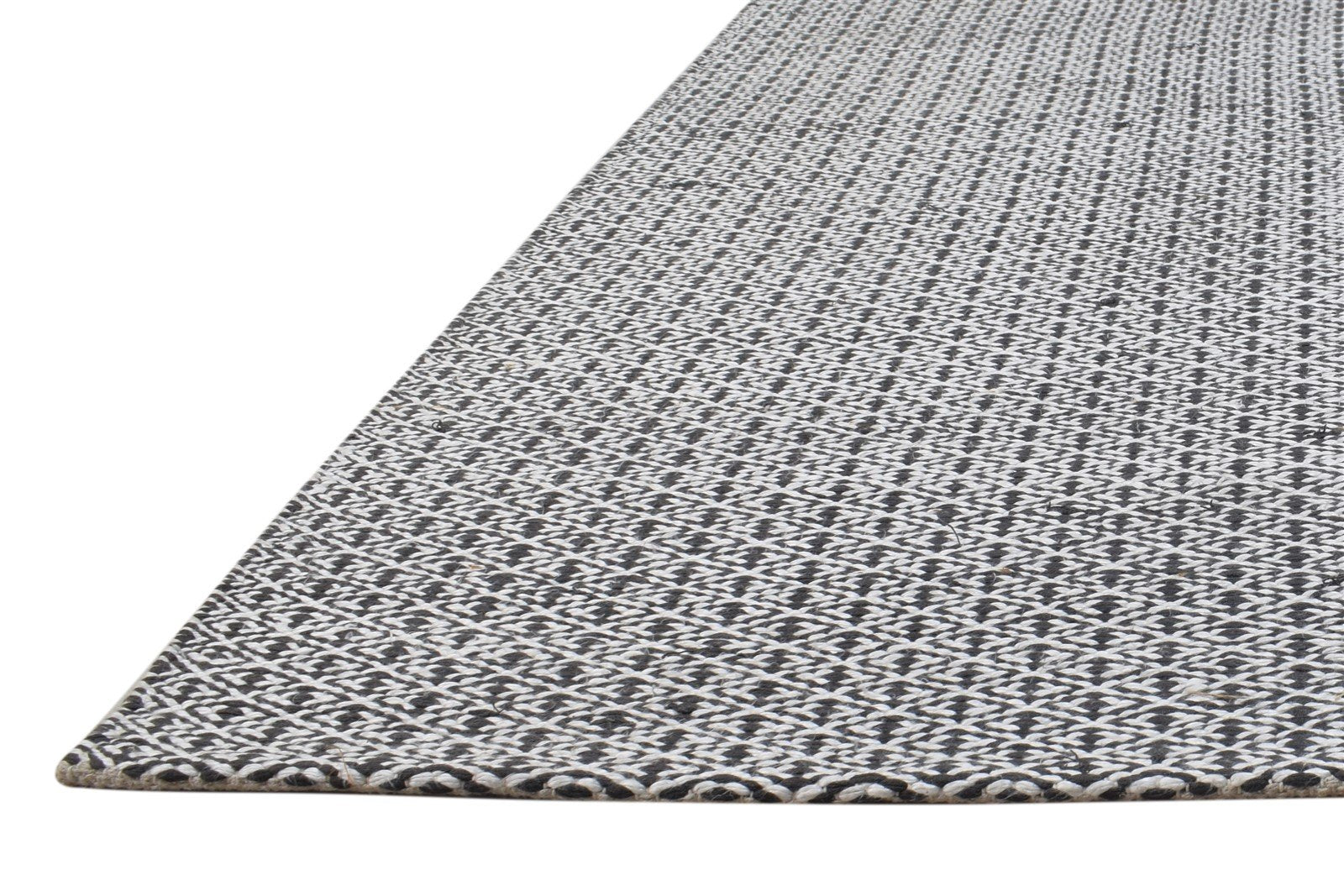 Grey Silk Rug 5' X 8' Modern Dhurrie Scandinavian Geometric Room Size Carpet   7864472404117