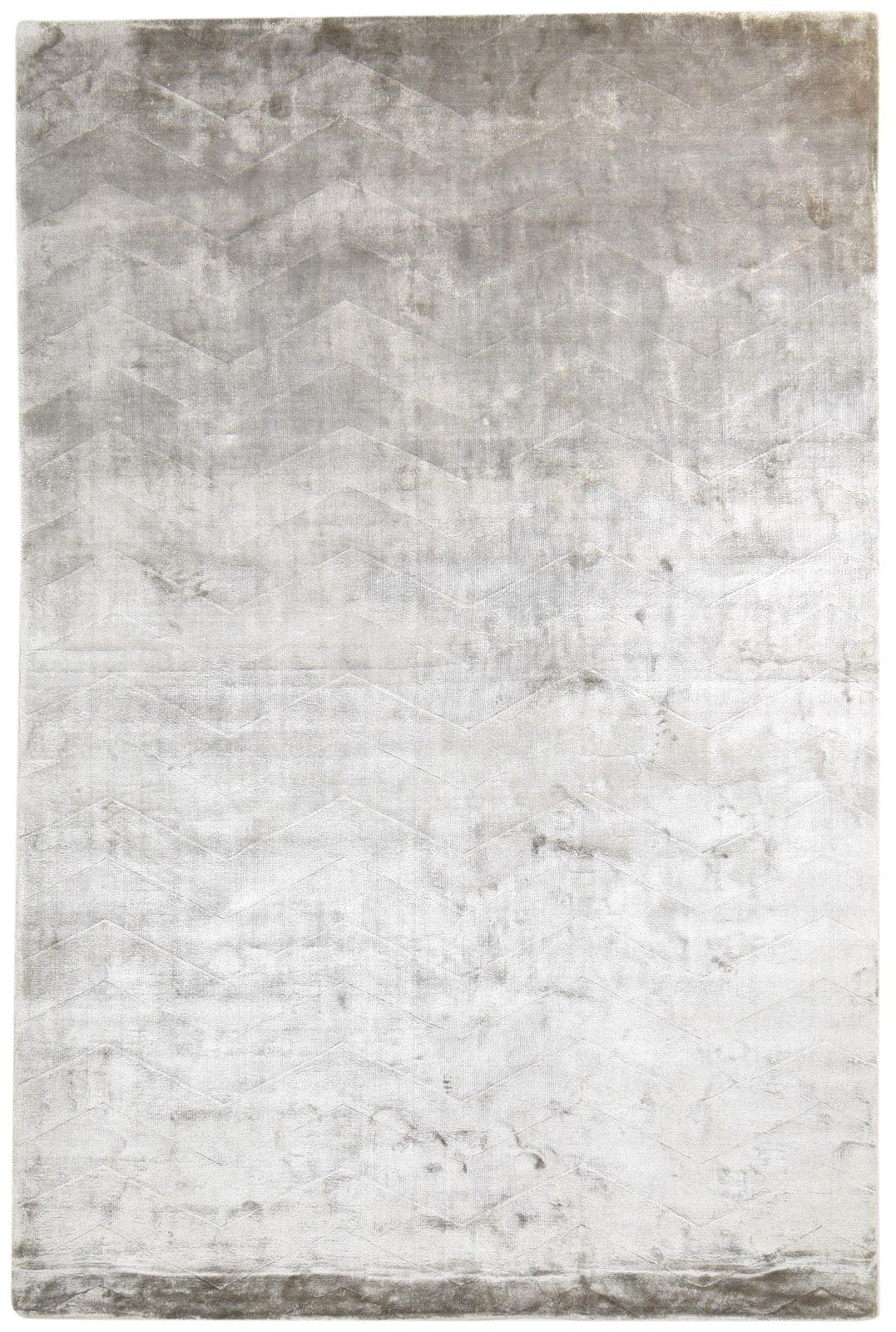 Grey Silk Rug 6' X 9' Modern Handloom Scandinavian Abstract Room Size Carpet   7865110659221