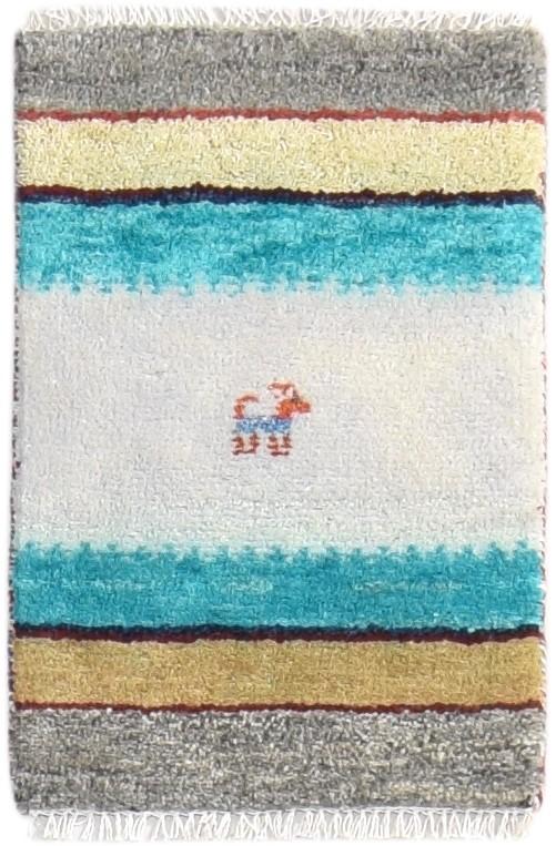 Grey Wool Rug 1' X 2' Southwestern Hand Knotted American Tribal Small Carpet   7865085329557