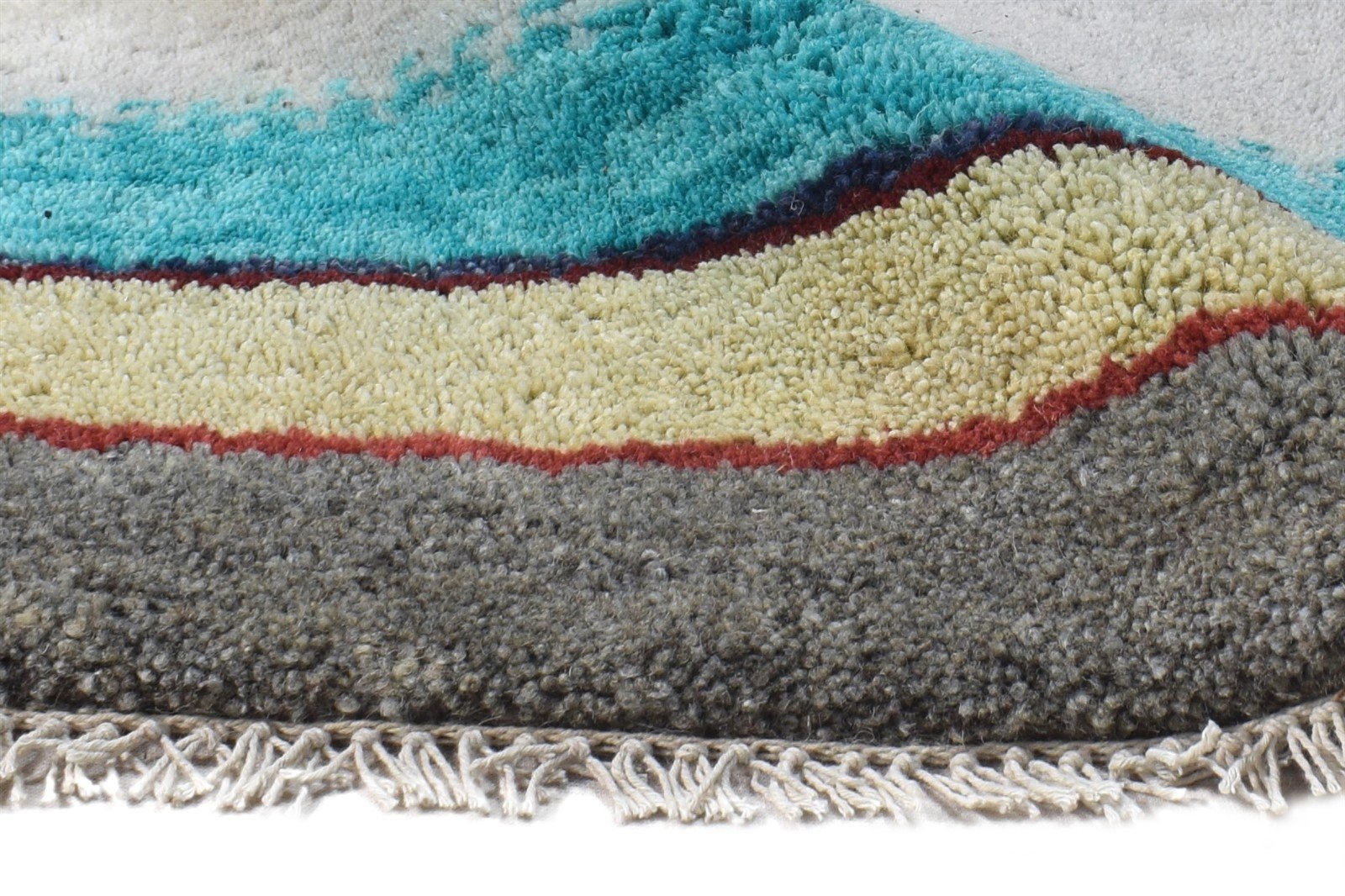 Grey Wool Rug 1' X 2' Southwestern Hand Knotted American Tribal Small Carpet   7865085329557