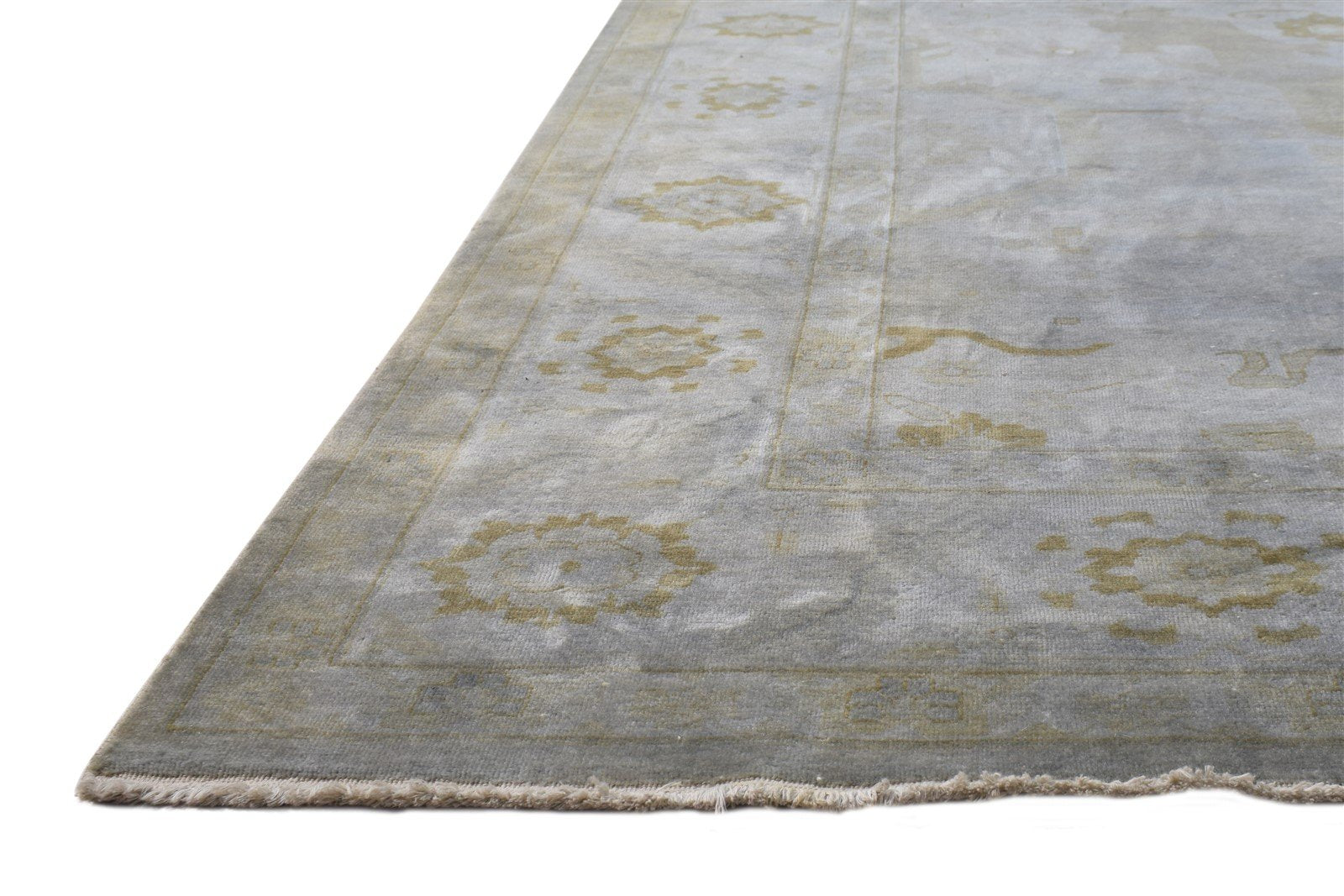 Grey Wool Rug 10' X 14' Persian Hand Knotted Oushak Oriental Extra Large Carpet   7865142476949