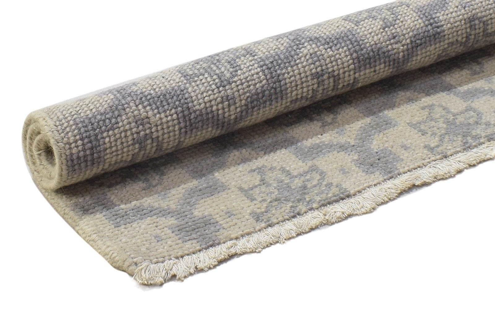 Grey Wool Rug 2' X 2' Modern Hand Knotted Bokhara Oriental Small Carpet   7864120213653