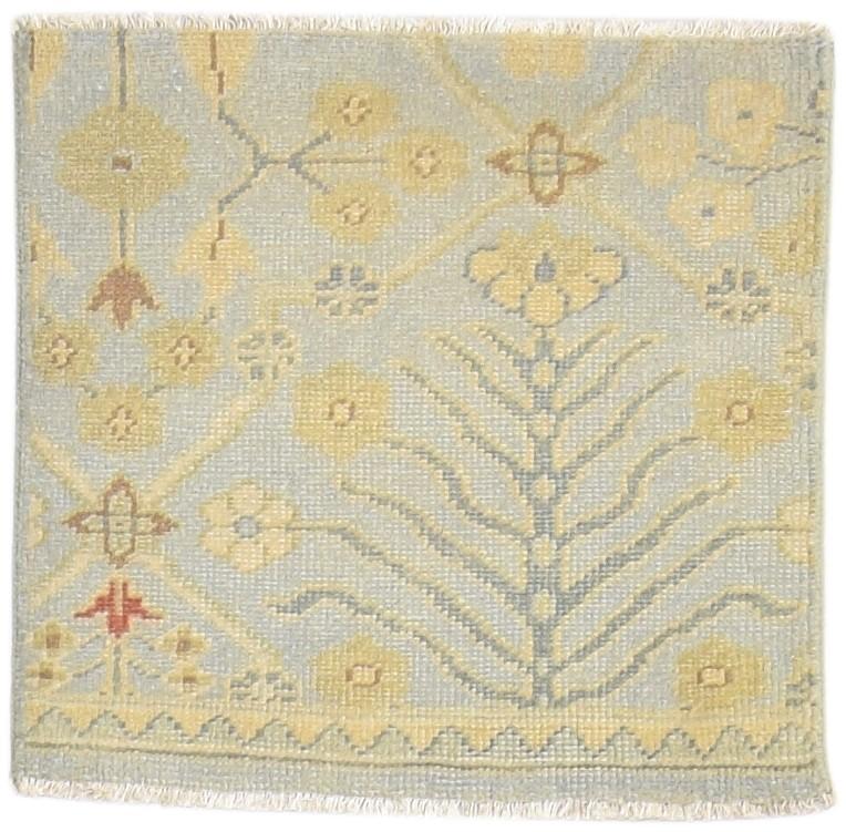 Grey Wool Rug 2' X 2' Persian Hand Knotted Bakhtiari Oriental Small Carpet   7864847335573