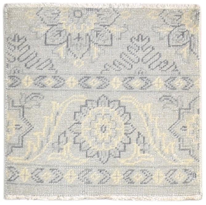Grey Wool Rug 2' X 2' Persian Hand Knotted Oushak Oriental Small Carpet   7865151226005