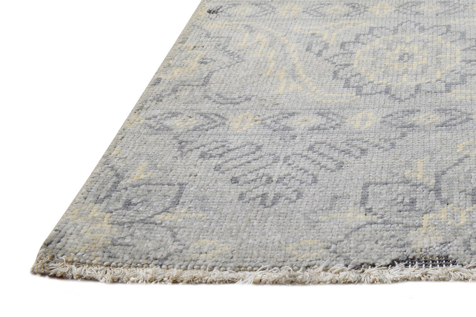 Grey Wool Rug 2' X 2' Persian Hand Knotted Oushak Oriental Small Carpet   7865151226005