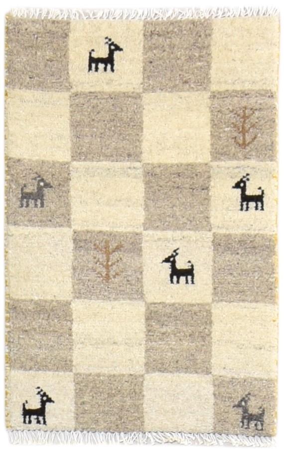 Grey Wool Rug 2' X 2' Southwestern Hand Knotted Gabbeh Tribal Small Carpet   7865101451413