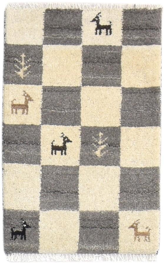Grey Wool Rug 2' X 2' Southwestern Hand Knotted Gabbeh Tribal Small Carpet   7865101779093