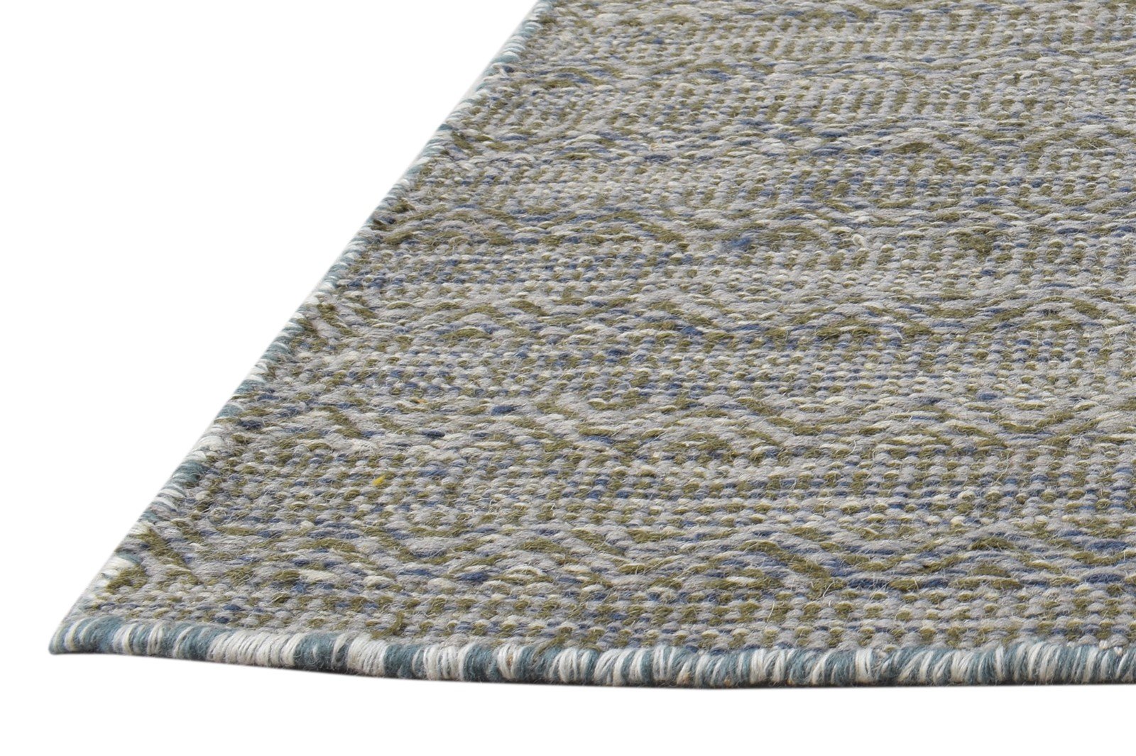 Grey Wool Rug 2' X 3' Modern Dhurrie Scandinavian Nordic Small Carpet   7865013469333