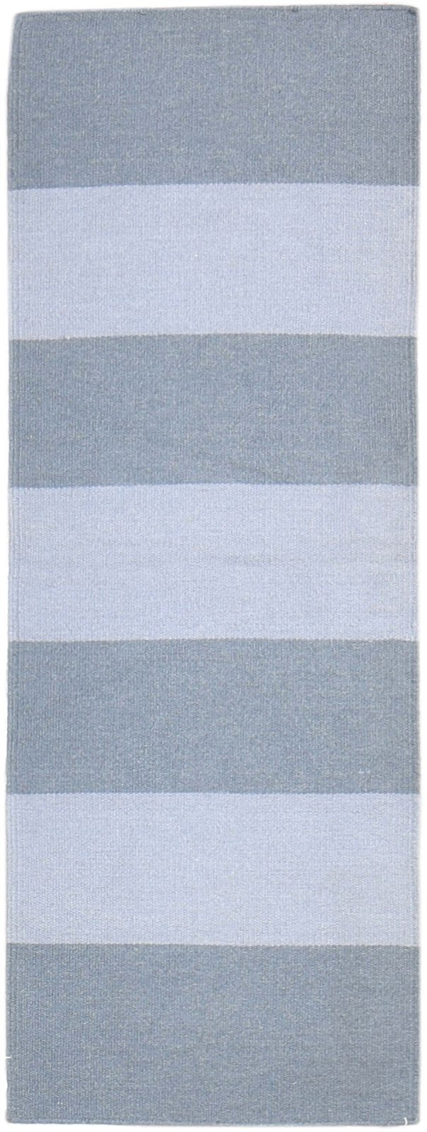 Grey Wool Rug 2' X 5' Modern Dhurrie Scandinavian Striped Small Carpet   7864669372565