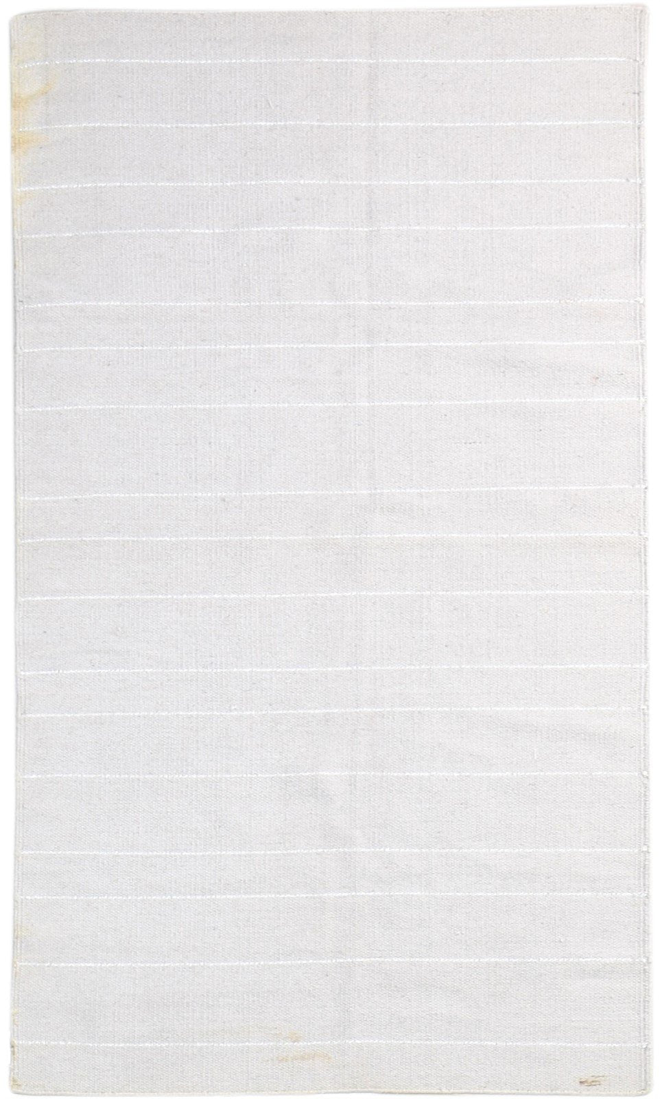 Grey Wool Rug 3' X 5' Modern Dhurrie Scandinavian Striped Small Carpet   7865196347541