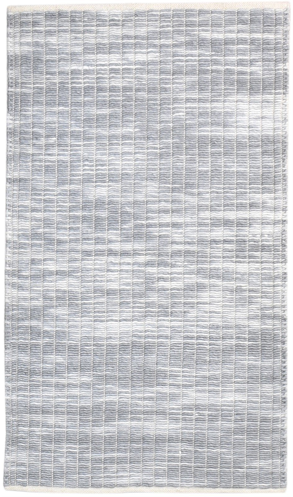 Grey Wool Rug 3' X 5' Modern Hand Woven Scandinavian Nordic Small Carpet   7865076318357
