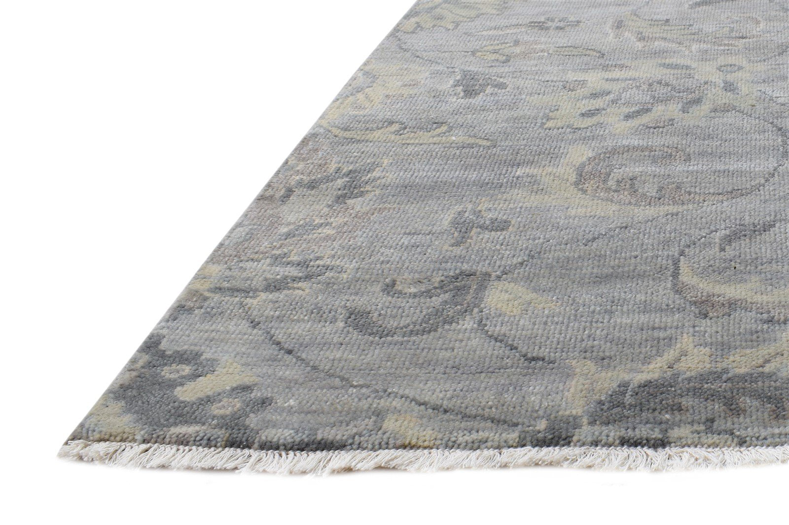 Grey Wool Rug 4' X 5' Persian Hand Knotted Oushak Oriental Room Size Carpet   7865145196693