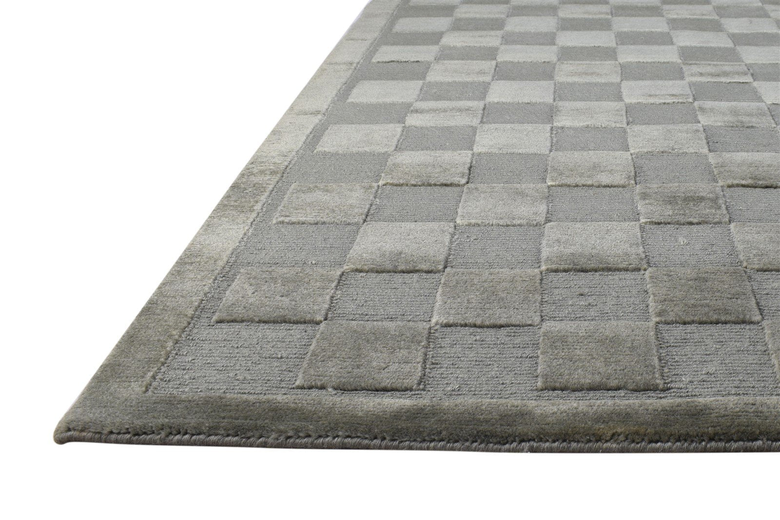 Grey Wool Rug 4' X 6' Modern Hand Knotted Scandinavian Nordic Room Size Carpet   7865109971093