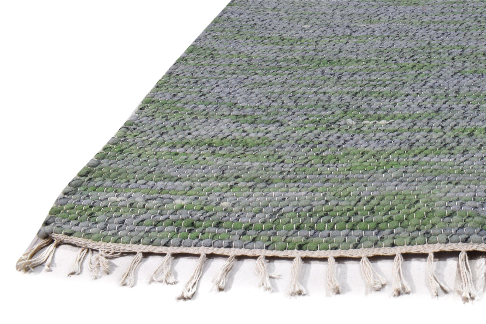 Grey Wool Rug 4' X 7' Modern Hand Woven Scandinavian Solid Room Size Carpet   7865002524821