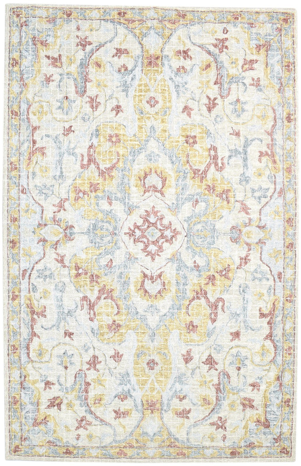 Grey Wool Rug 5' X 8' Modern Hand Tufted Kazak Grid Room Size Carpet   7864093048981