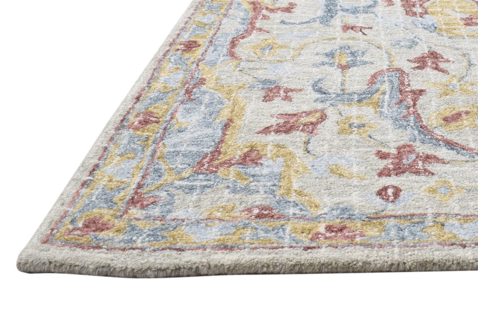 Grey Wool Rug 5' X 8' Modern Hand Tufted Kazak Grid Room Size Carpet   7864093048981