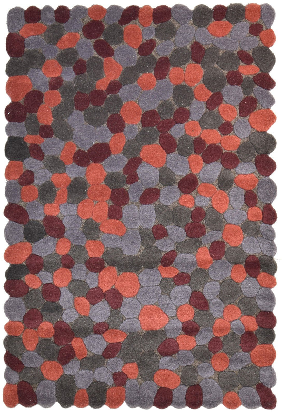 Grey Wool Rug 5' X 8' Modern Hand Tufted Scandinavian Abstract Room Size Carpet   7865056133269