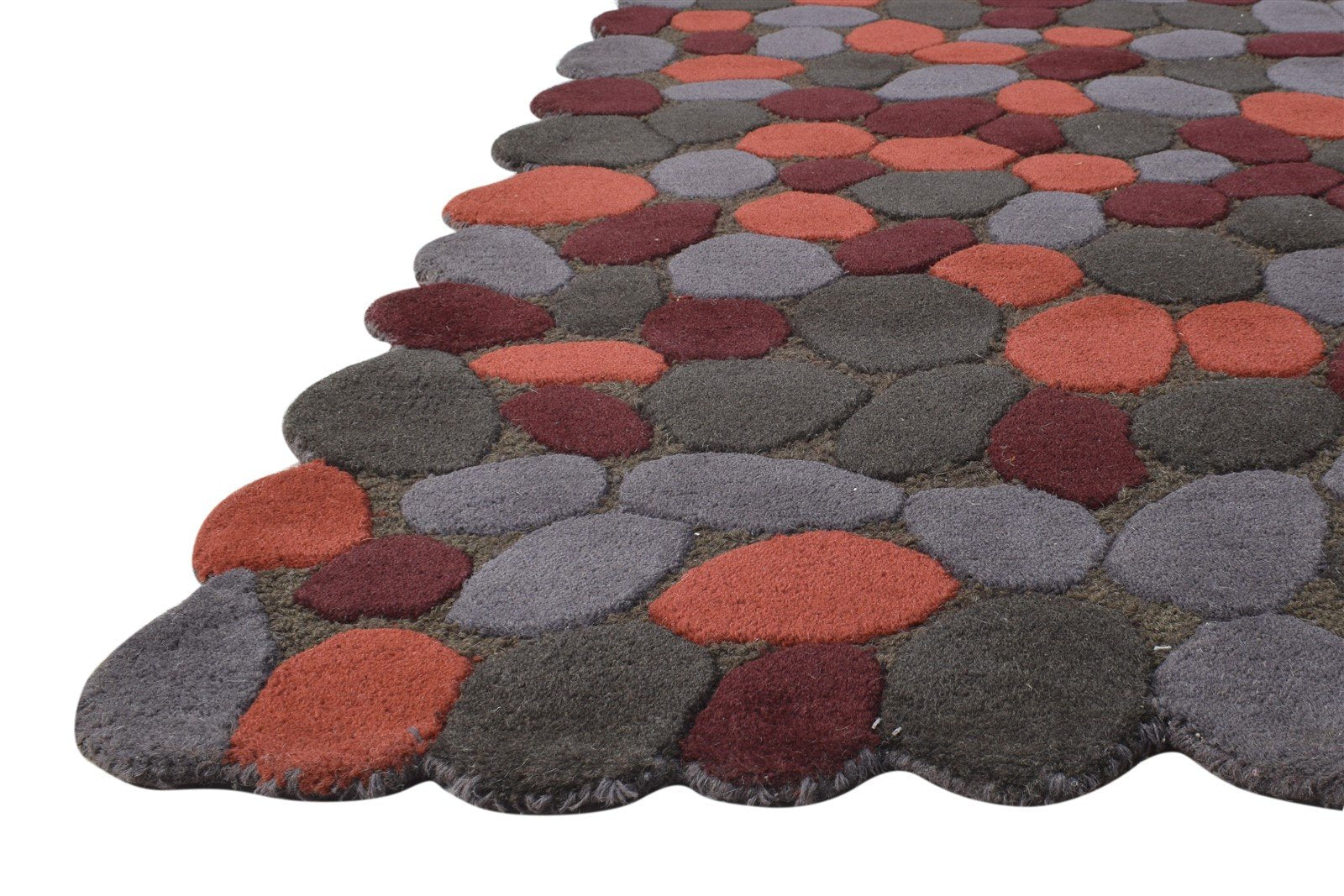 Grey Wool Rug 5' X 8' Modern Hand Tufted Scandinavian Abstract Room Size Carpet   7865056133269