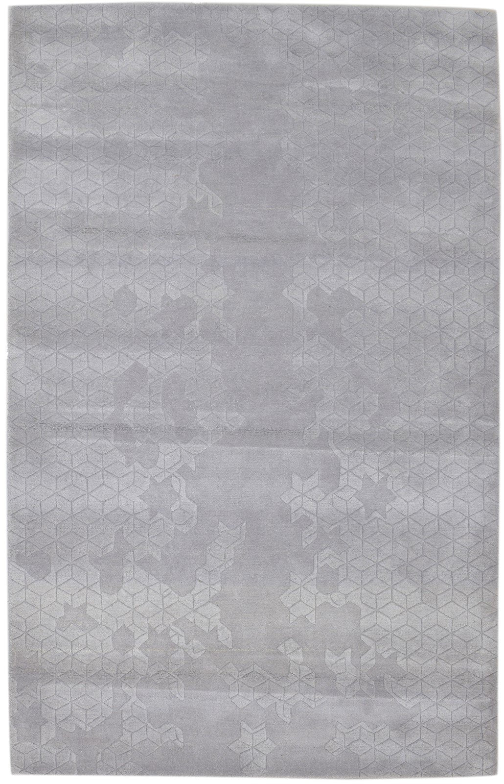 Grey Wool Rug 5' X 8' Modern Hand Tufted Scandinavian Solid Room Size Carpet   7860684095637
