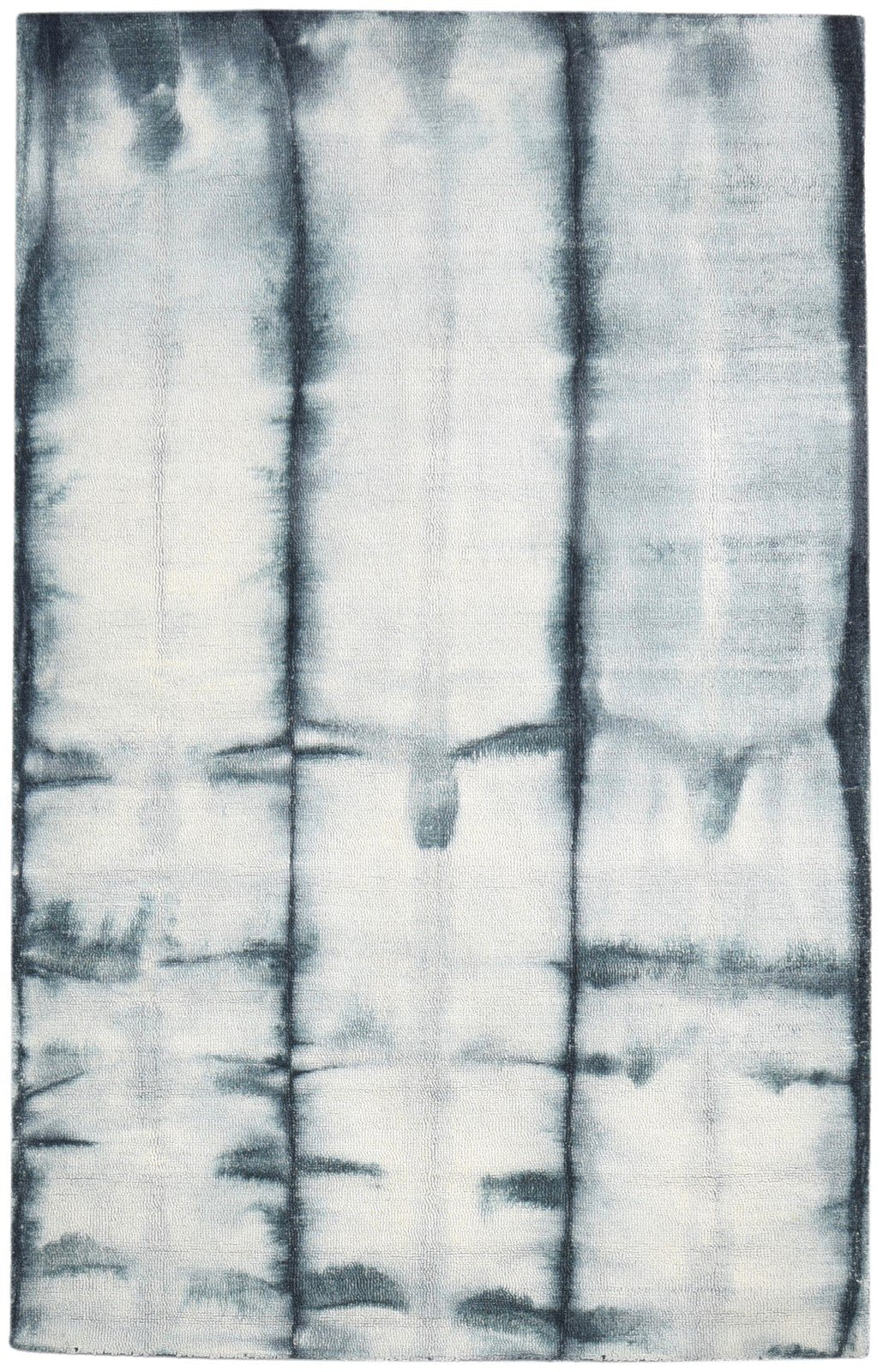 Grey Wool Rug 5' X 8' Modern Hand Tufted Shibori Tie Dye Room Size Carpet   7865173213333