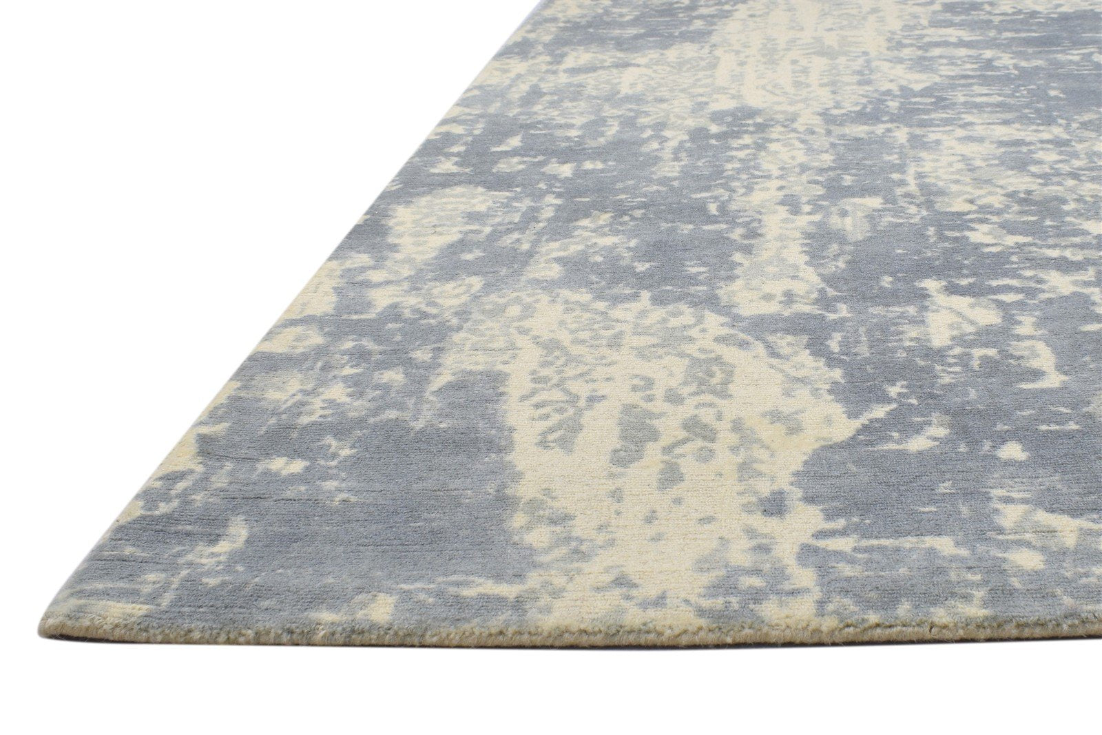 Grey Wool Rug 5' X 8' Modern Handloom Scandinavian Abstract Room Size Carpet   7864148951189