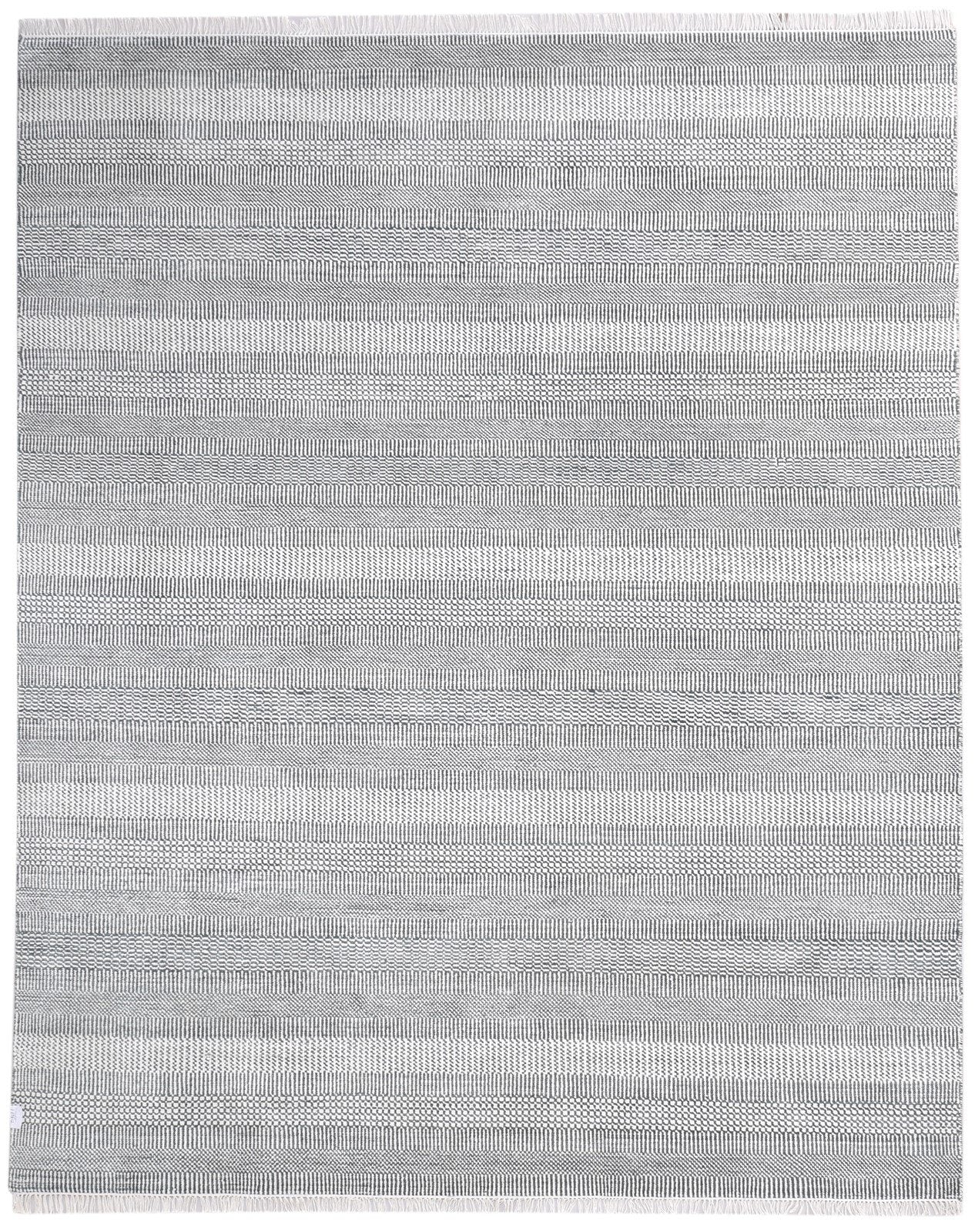 Grey Wool Rug 8' X 10' Modern Hand Knotted Agra Grass Trellis Large Carpet   7865146146965