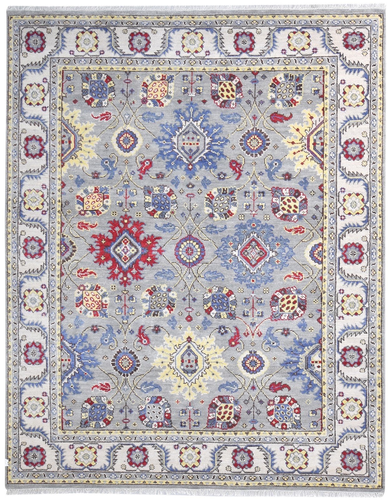 Grey Wool Rug 8' X 10' Persian Hand Knotted Oushak Oriental Large Carpet   7865147523221