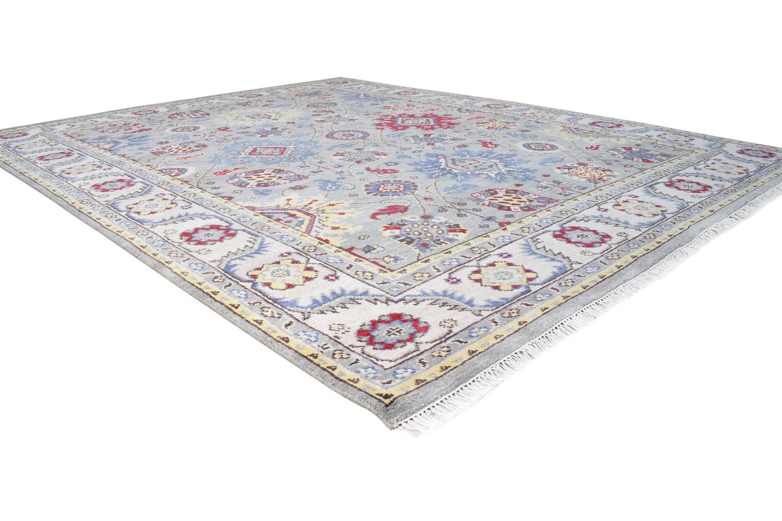 Grey Wool Rug 8' X 10' Persian Hand Knotted Oushak Oriental Large Carpet   7865147523221