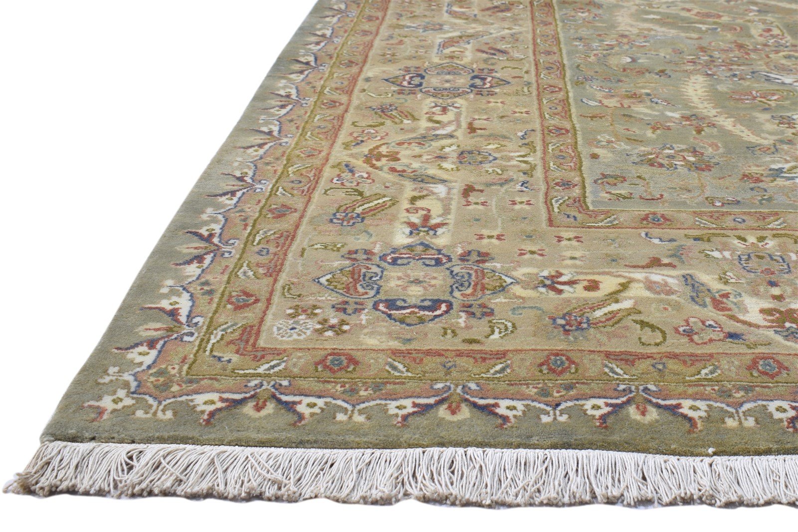 Grey Wool Rug 8' X 10' Persien Hand Knotted Kashan Oriental Large Carpet   7860697104533