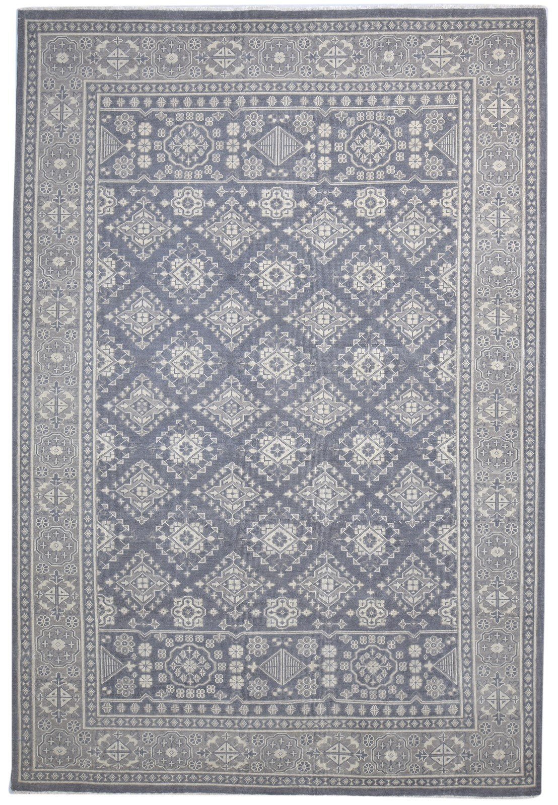 Grey Wool Rug 9' X 13' Persian Hand Knotted Kazak Oriental Large Carpet   7864103370901